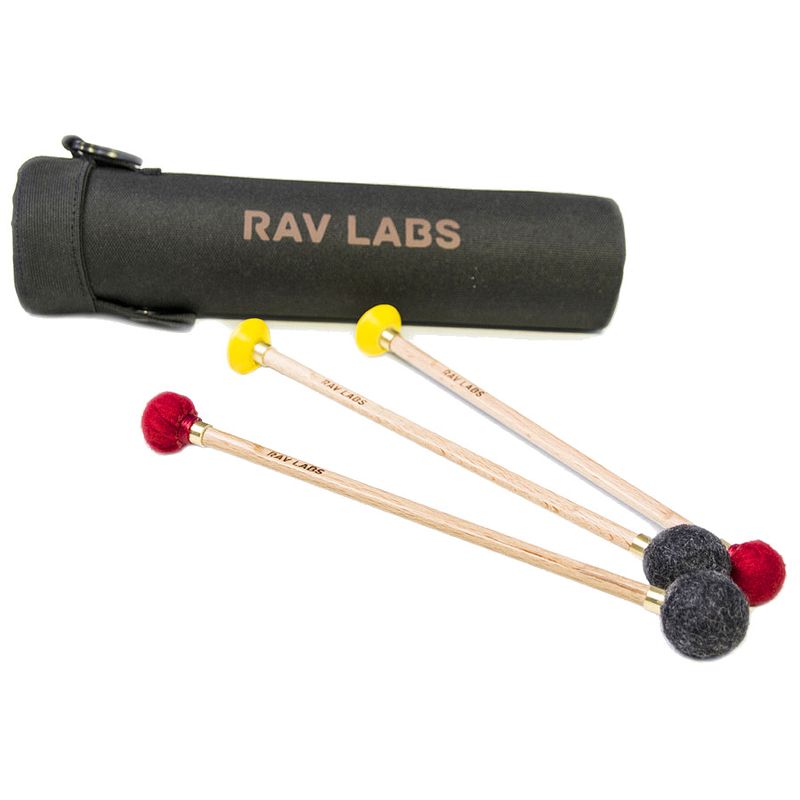 Foto van Rav vast mallets voor tongue drums (set van 3) incl. hoes