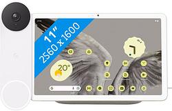 Foto van Google pixel tablet 256gb wifi creme en dock met speaker + nest doorbell battery