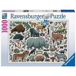 Foto van Ravensburger puzzel wilde dieren 1000st