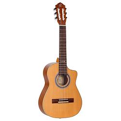 Foto van Ortega rq39e requinto series pro natural 1/2-formaat e/a klassieke gitaar met gigbag