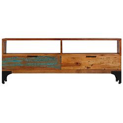 Foto van The living store houten tv-kast - 118 x 35 x 45 cm - massief gerecycled hout