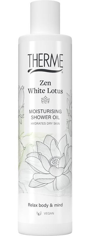 Foto van Therme zen white lotus moisturising shower oil