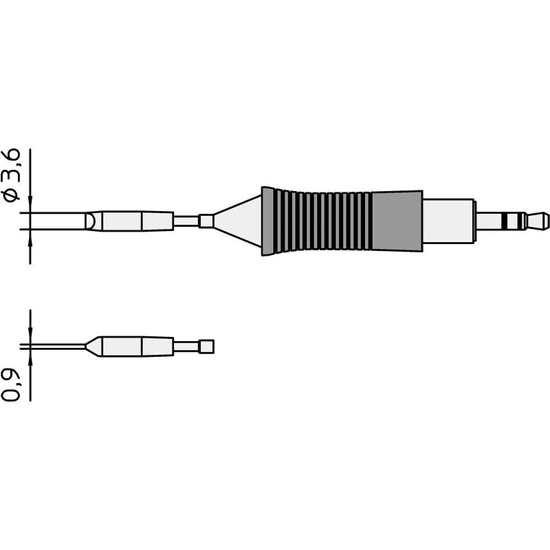 Foto van Weller rt11 soldeerpunt beitelvorm, recht grootte soldeerpunt 3.7 mm inhoud: 1 stuk(s)