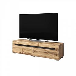 Foto van Tv kast tv meubel taylor design 140 cm bruin houtstructuur