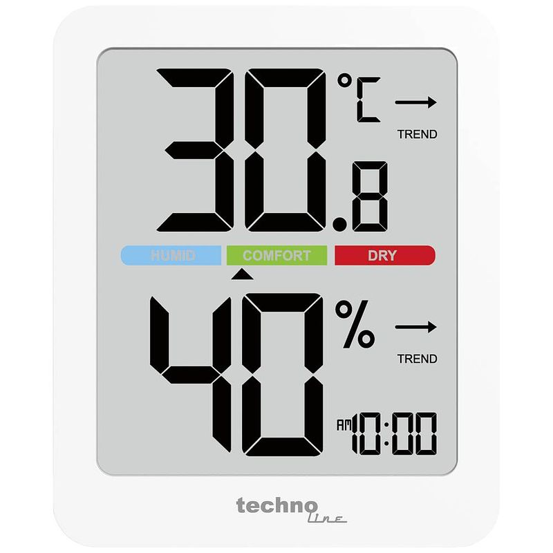 Foto van Techno line technoline thermo- en hygrometer wit