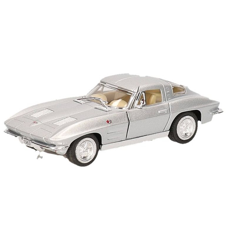 Foto van Modelauto chevrolet corvette zilver 13 cm - speelgoed auto's