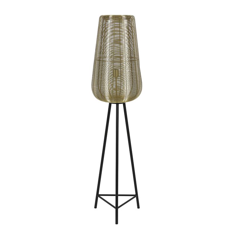 Foto van Light & living - vloerlamp adeta - 37x37x147cm - goud