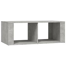 Foto van The living store salontafel - betongrijs - 100 x 50 x 36 cm - duurzaam hout