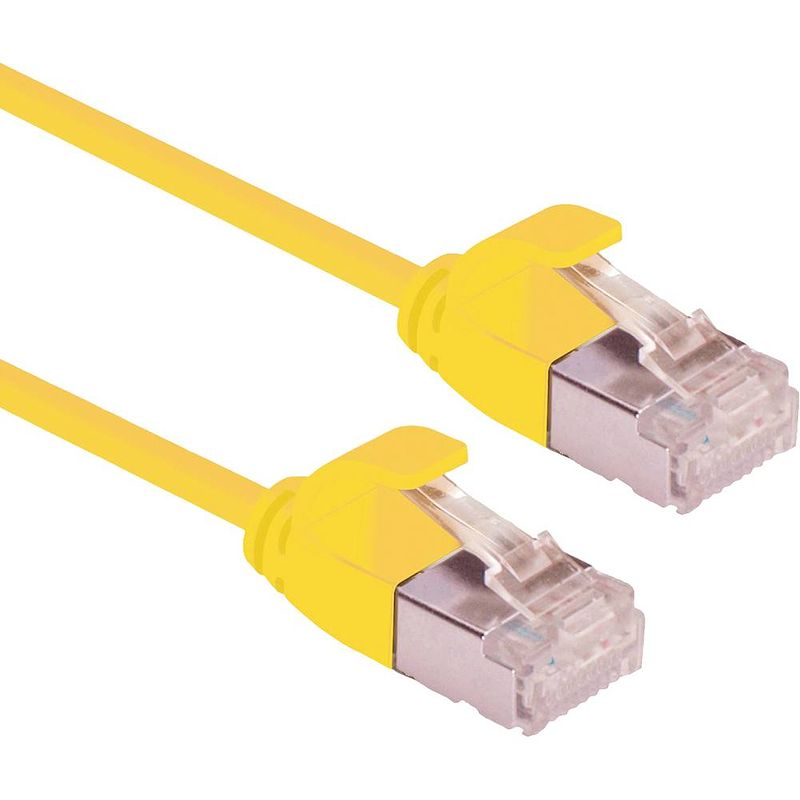 Foto van Roline 21153322 rj45 netwerkkabel, patchkabel cat 6a u/ftp 0.50 m geel 1 stuk(s)