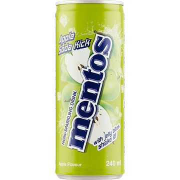 Foto van Mentos apple frisdrank zonder prik blik 240ml bij jumbo