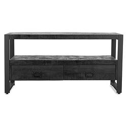 Foto van Benoa britt 2 drawer tv cabinet black 100 cm