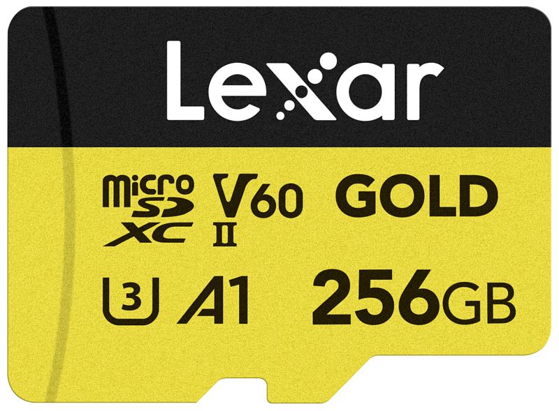 Foto van Lexar professional gold 256gb microsdxc 280mb/s