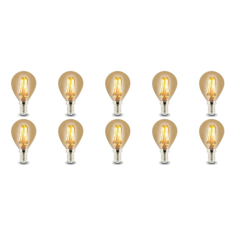 Foto van Led lamp 10 pack - facto - filament bulb - e14 fitting - 4w - warm wit 2700k