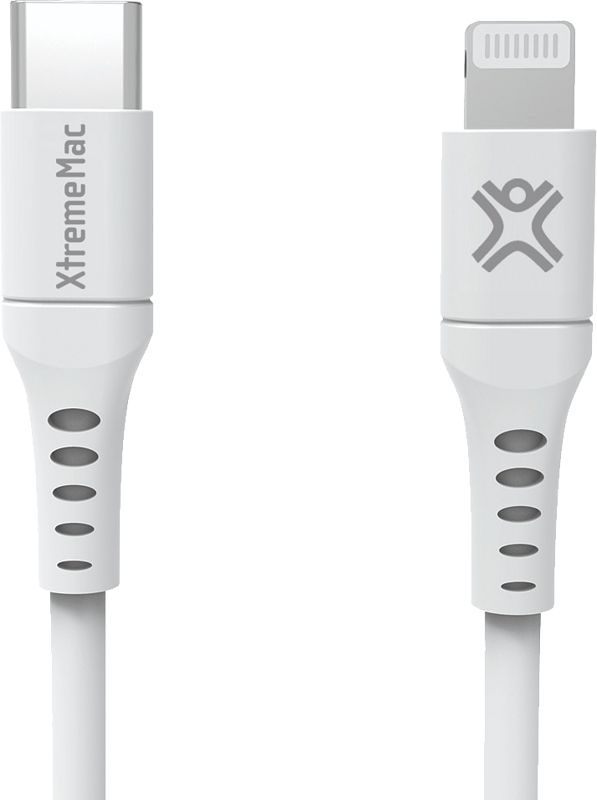 Foto van Xtrememac usb c naar lightning kabel 1,5m kunststof wit