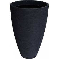 Foto van Nampook bloempot capri rond 35 x 55 cm kunststof zwart