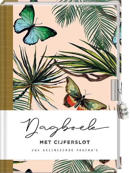 Foto van Dagboek met cijferslot voor volwassenen - butterfly - overig (8712048324834)