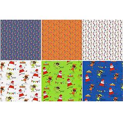 Foto van Assortiment 17 sinterklaaspapier cadeaupapier inpakpapier - 200 x 70 cm - 6 rollen