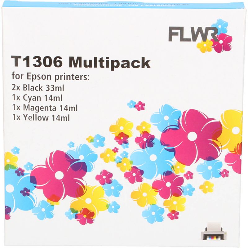 Foto van Flwr epson t1306 multipack zwart en kleur cartridge