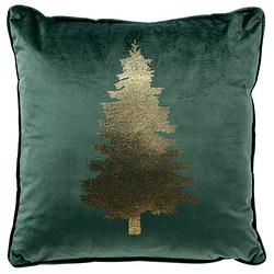 Foto van Tree - sierkussen 45x45 groen - kerst decoratie - velvet