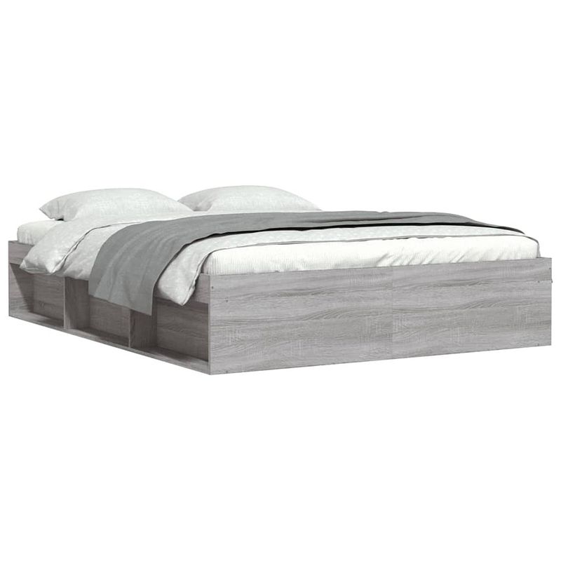 Foto van Vidaxl bedframe grijs sonoma eikenkleurig 140x190 cm