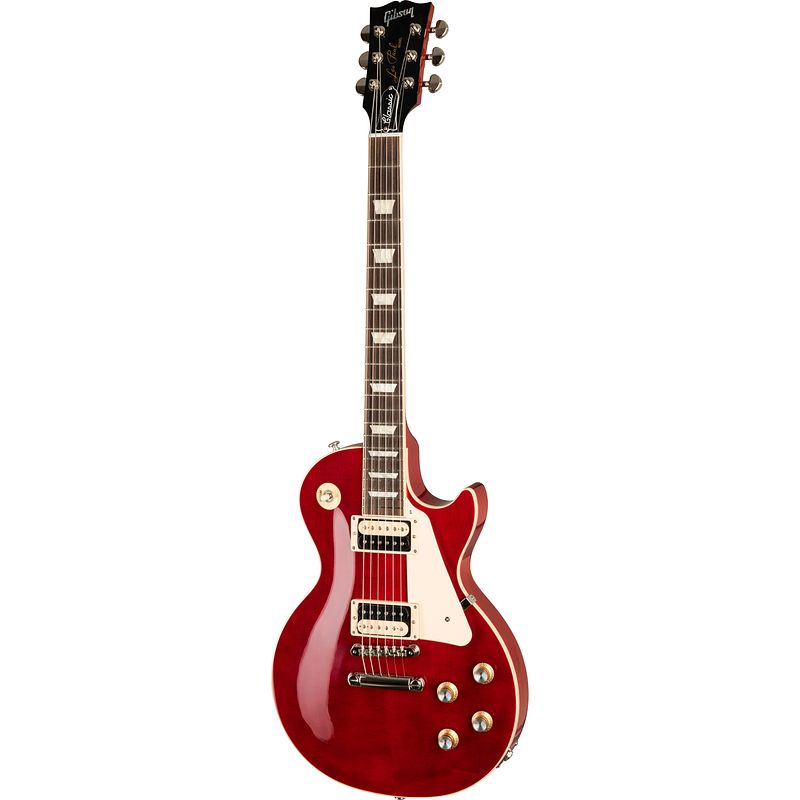 Foto van Gibson modern collection les paul classic translucent cherry elektrische gitaar met koffer