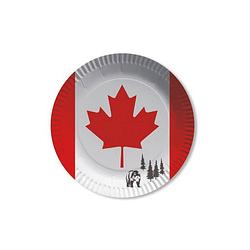 Foto van Canada vlag thema wegwerp bordjes 24x stuks - feestbordjes
