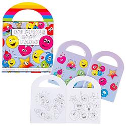 Foto van Decopatent® uitdeelcadeaus 48 stuks vrolijke smiley kleurboekjes met