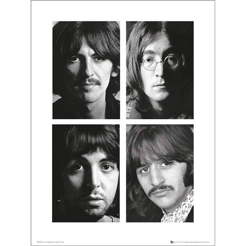 Foto van Gbeye the beatles white album kunstdruk 40x50cm