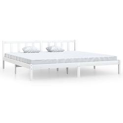 Foto van The living store bedframe - grenenhout - 205.5 x 205.5 x 69.5 cm - geschikt voor matras van 200x200 cm