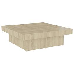 Foto van Vidaxl salontafel 90x90x28 cm spaanplaat sonoma eikenkleurig