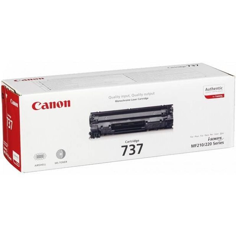 Foto van Canon crg-737 tonercartridge - zwart - standaardcapaciteit - 2.100 pagina's