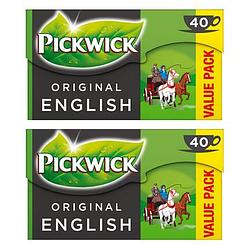Foto van Pickwick english zwarte thee voordeelpak 2 x 40 stuks bij jumbo