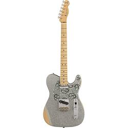 Foto van Fender brad paisley road worn telecaster silver sparkle mn