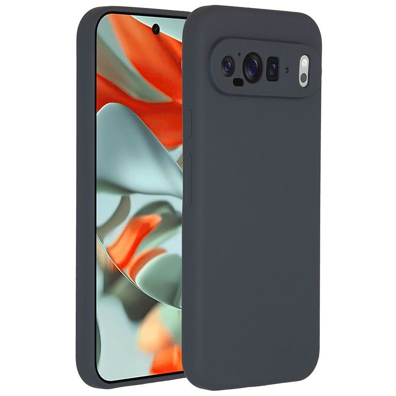 Foto van Accezz liquid silicone backcover google pixel 9 pro xl telefoonhoesje blauw