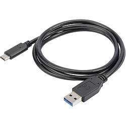 Foto van Digitus usb-kabel usb 3.2 gen1 (usb 3.0 / usb 3.1 gen1) usb-c stekker, usb-a stekker 1.00 m zwart afgeschermd, afgeschermd (dubbel) ak-990960-010-s