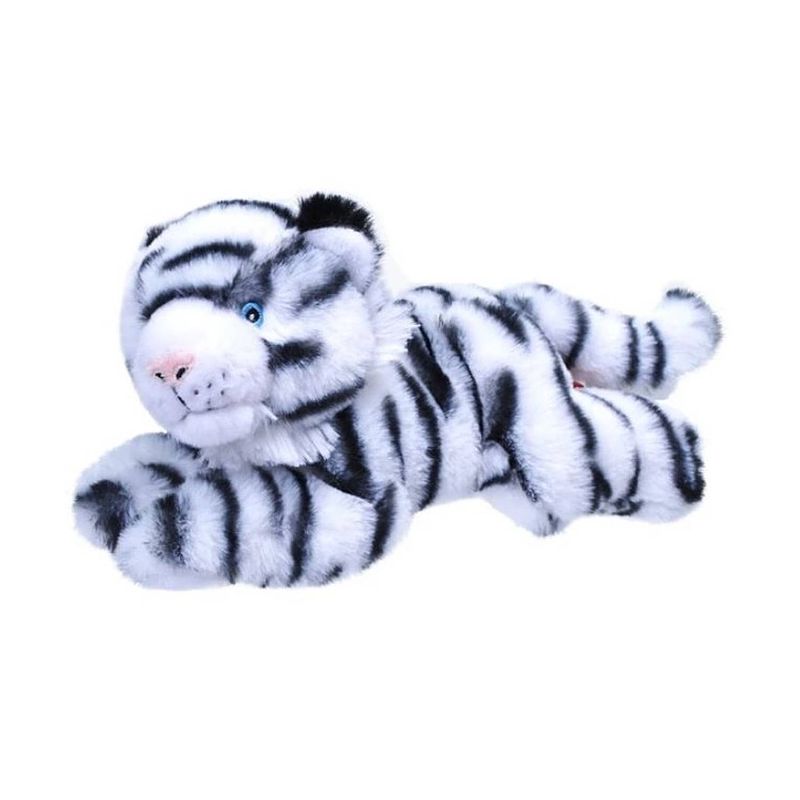 Foto van Wild republic knuffel witte tijger ecokins mini junior 20 cm pluche wit