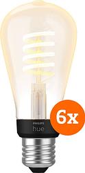 Foto van Philips hue filament white ambiance edison 6-pack