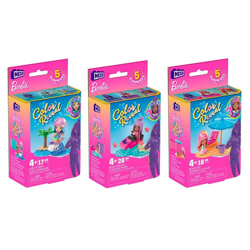 Foto van Mattel - - mega construx barbie - color reveal bouwset