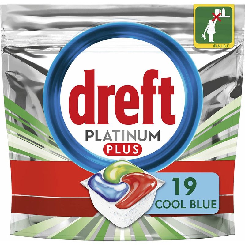 Foto van Dreft platinum plus all in one - vaatwastabletten - voordeelverpakking 5x19 stuks