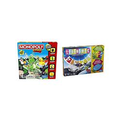 Foto van Spellenbundel - bordspel - 2 stuks - monopoly junior & levensweg electronisch bankieren