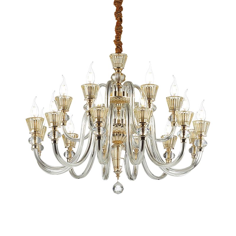 Foto van Ideal lux - strauss - hanglamp - metaal - e14 - goud