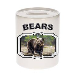 Foto van Dieren bruine beer spaarpot - bears/ beren spaarpotten kinderen 9 cm - spaarpotten
