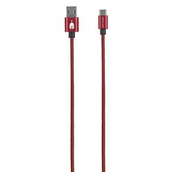 Foto van Dubbelzijdige usb-kabel (a naar c) rood (lengte: 2m)