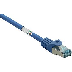 Foto van Renkforce rf-5044038 rj45 netwerkkabel, patchkabel cat 6a s/ftp 1.00 m blauw vlambestendig 1 stuk(s)