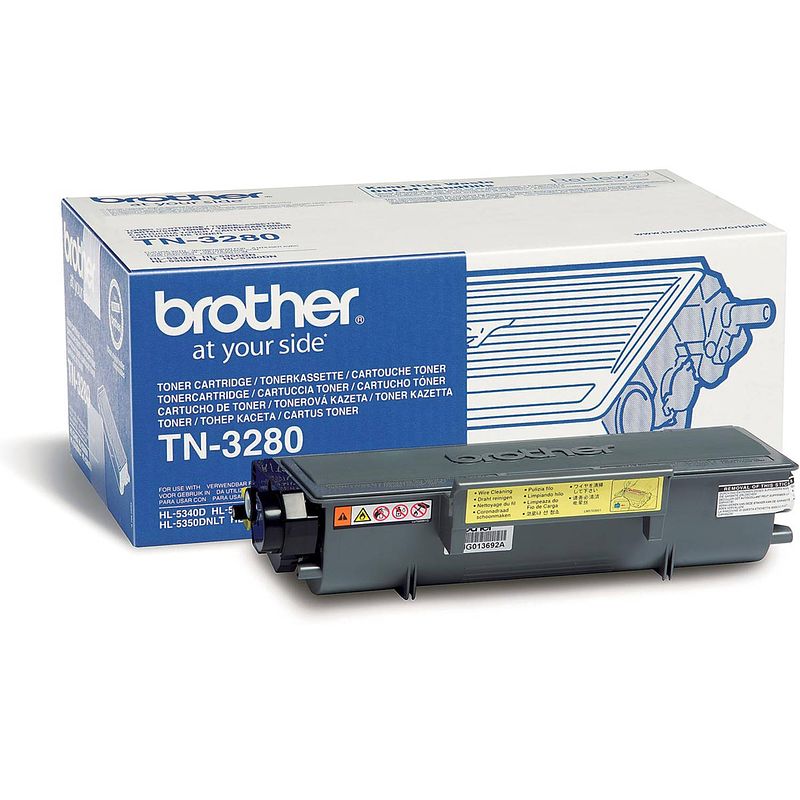 Foto van Brother toner, 8.000 pagina'ss, oem tn-3280, zwart 3 stuks