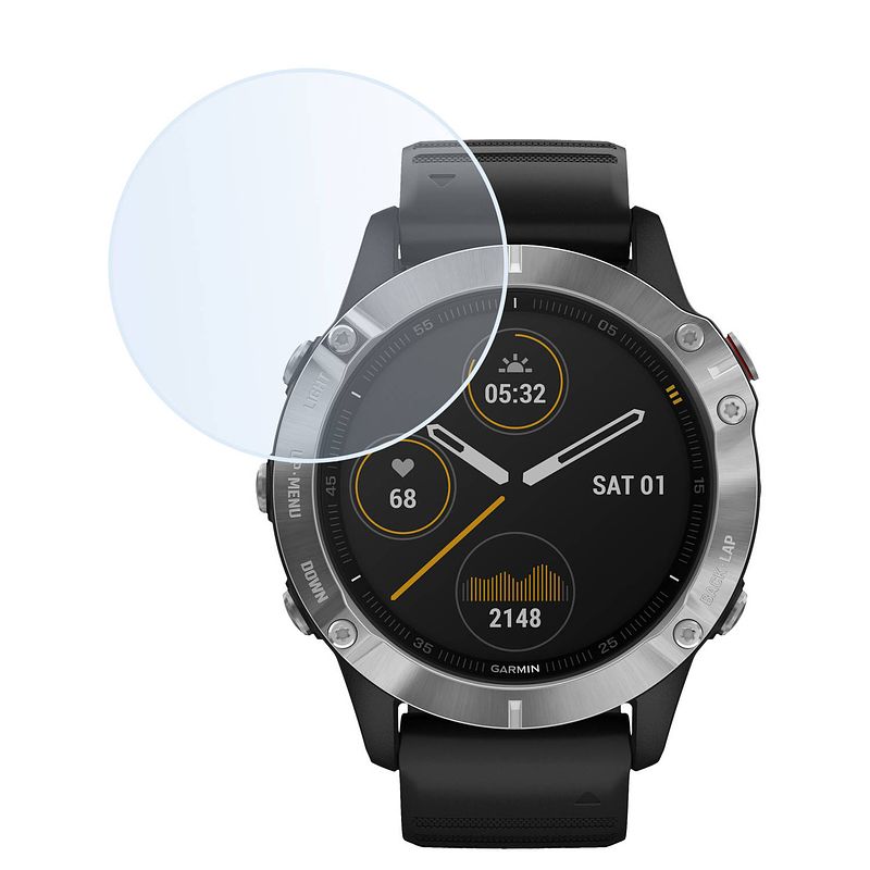 Foto van Basey garmin fenix 6 screenprotector tempered glass beschermglas - garmin fenix 6 screen protector