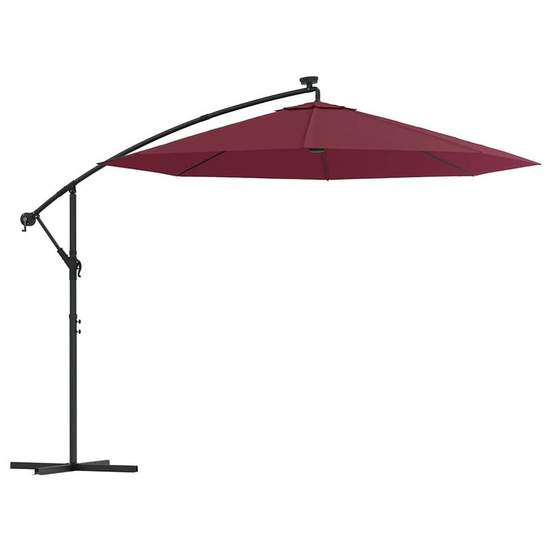 Foto van The living store tuinparasol - the living store parasol - 300 x 254 cm - wijnrood