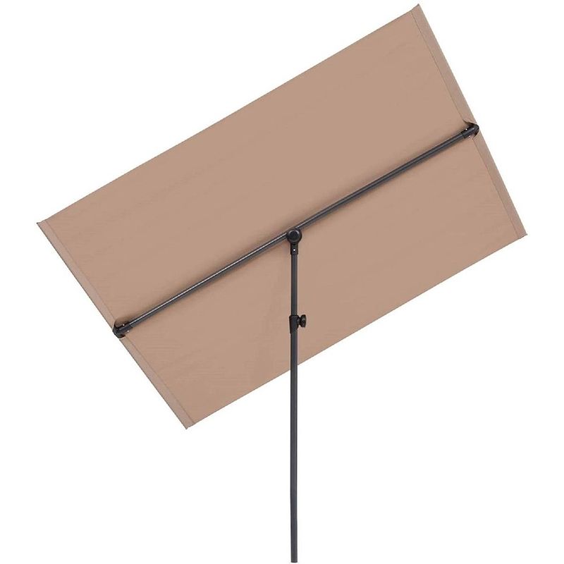 Foto van Maxxgarden schaduwdoek - parasol - zonnezeil op steel 130x180cm (taupe)