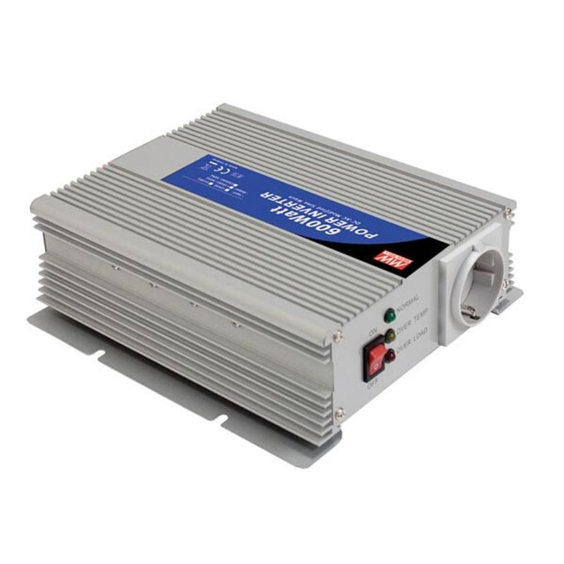 Foto van Mean well - dc-ac inverter met gemodificeerde sinusgolf - 600 w - duits stopcontact