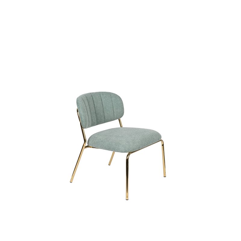 Foto van Anli style lounge chair jolien gold/light green